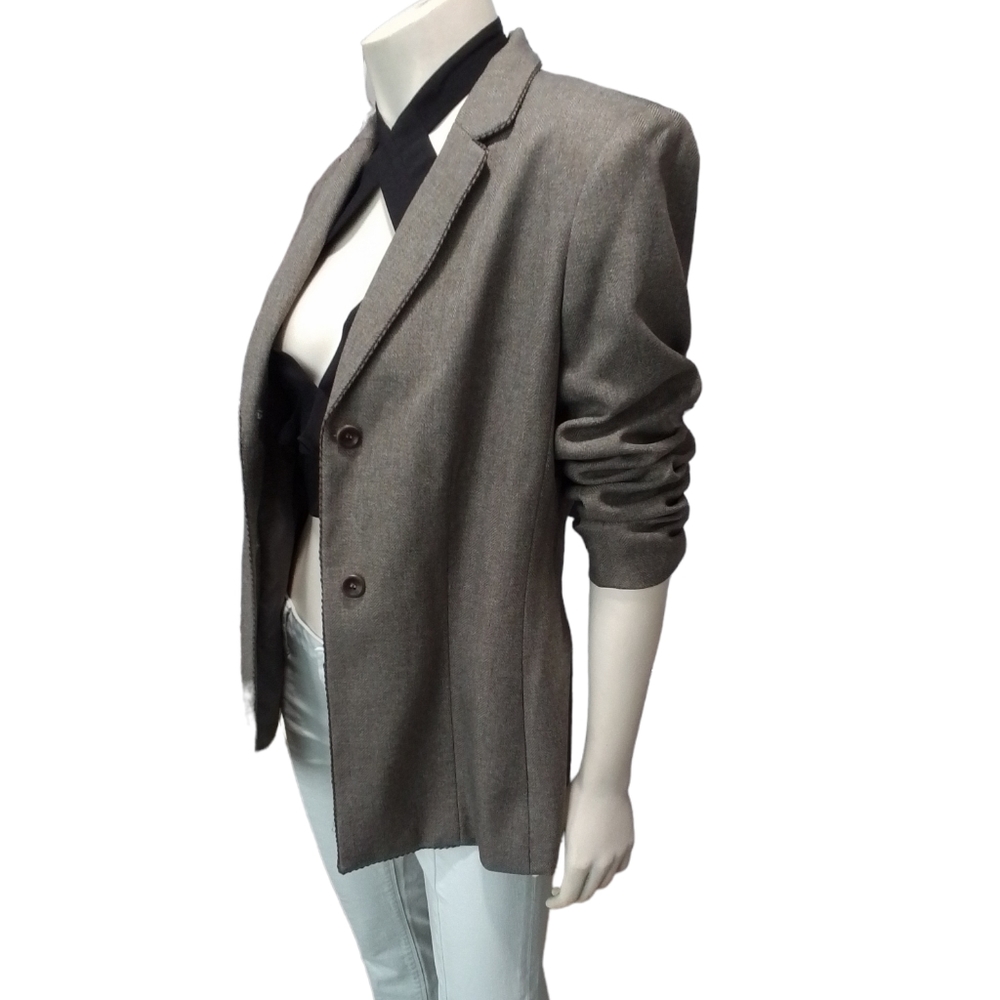 New Taylor B. Moss Taupe Blazer Size 10 - Picture 12 of 15
